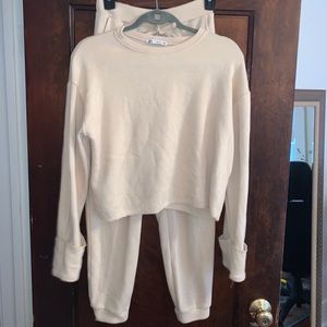 Nude Zara sweat suit set